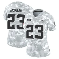 Women's Fabian Moreau Minnesota Vikings No.23 Limited 2024 Salute to Service Jersey - Arctic Camo