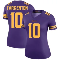 Women's Fran Tarkenton Minnesota Vikings No.10 Legend Color Rush Jersey - Purple