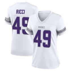 Women's Giovanni Ricci Minnesota Vikings No.49 Game Alternate Jersey - White