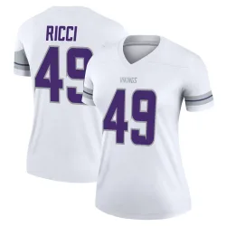 Women's Giovanni Ricci Minnesota Vikings No.49 Legend Alternate Jersey - White