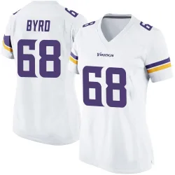 Women's Henry Byrd Minnesota Vikings No.68 Game Jersey - White