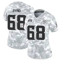 Women's Henry Byrd Minnesota Vikings No.68 Limited 2024 Salute to Service Jersey - Arctic Camo