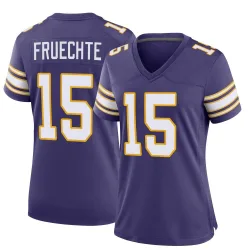 Women's Isaac Fruechte Minnesota Vikings No.15 Game Classic Jersey - Purple
