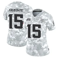 Women's Isaac Fruechte Minnesota Vikings No.15 Limited 2024 Salute to Service Jersey - Arctic Camo