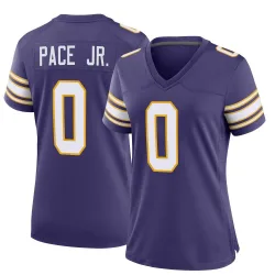 Women's Ivan Pace Jr. Minnesota Vikings No.0 Game Classic Jersey - Purple