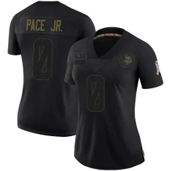 Women's Ivan Pace Jr. Minnesota Vikings No.0 Limited 2020 Salute To Service Jersey - Black