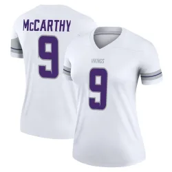 Women's J.J. McCarthy Minnesota Vikings No.9 Legend Alternate Jersey - White