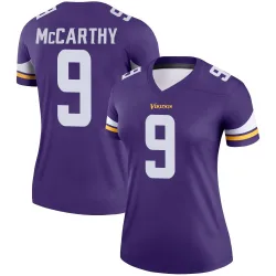 Women's J.J. McCarthy Minnesota Vikings No.9 Legend Jersey - Purple