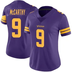 Women's J.J. McCarthy Minnesota Vikings No.9 Limited Color Rush Jersey - Purple