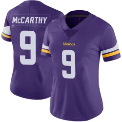 Women's J.J. McCarthy Minnesota Vikings No.9 Limited Team Color Vapor Untouchable Jersey - Purple