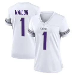 Women's Jalen Nailor Minnesota Vikings No.1 Game Alternate Jersey - White