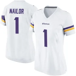 Women's Jalen Nailor Minnesota Vikings No.1 Game Jersey - White
