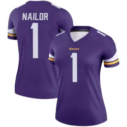 Women's Jalen Nailor Minnesota Vikings No.1 Legend Jersey - Purple