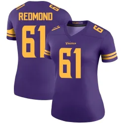 Women's Jalen Redmond Minnesota Vikings No.61 Legend Color Rush Jersey - Purple