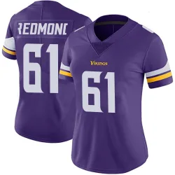 Women's Jalen Redmond Minnesota Vikings No.61 Limited Team Color Vapor Untouchable Jersey - Purple