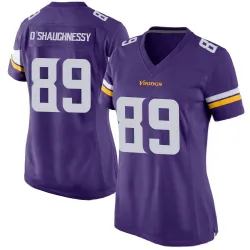 Women's James O'Shaughnessy Minnesota Vikings No.89 Game Team Color Jersey - Purple