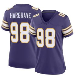 Women's Javon Hargrave Minnesota Vikings No.98 Game Classic Jersey - Purple