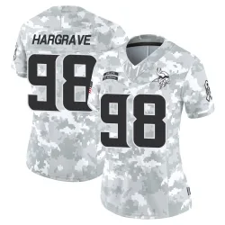 Women's Javon Hargrave Minnesota Vikings No.98 Limited 2024 Salute to Service Jersey - Arctic Camo