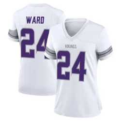 Women's Jay Ward Minnesota Vikings No.24 Game Alternate Jersey - White