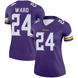 Women's Jay Ward Minnesota Vikings No.24 Legend Jersey - Purple