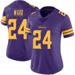 Women's Jay Ward Minnesota Vikings No.24 Limited Color Rush Jersey - Purple