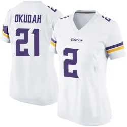 Women's Jeff Okudah Minnesota Vikings No.21 Game Jersey - White