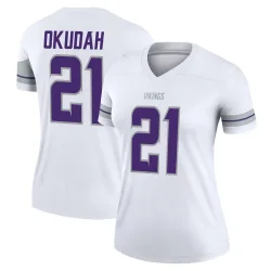 Women's Jeff Okudah Minnesota Vikings No.21 Legend Alternate Jersey - White