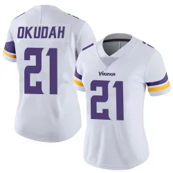 Women's Jeff Okudah Minnesota Vikings No.21 Limited Vapor Untouchable Jersey - White
