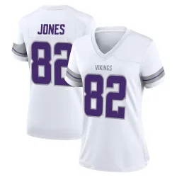 Women's Jeshaun Jones Minnesota Vikings No.82 Game Alternate Jersey - White