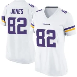 Women's Jeshaun Jones Minnesota Vikings No.82 Game Jersey - White