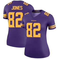 Women's Jeshaun Jones Minnesota Vikings No.82 Legend Color Rush Jersey - Purple