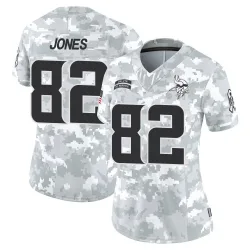 Women's Jeshaun Jones Minnesota Vikings No.82 Limited 2024 Salute to Service Jersey - Arctic Camo