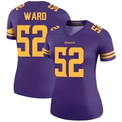 Women's Jihad Ward Minnesota Vikings No.52 Legend Color Rush Jersey - Purple