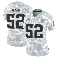 Women's Jihad Ward Minnesota Vikings No.52 Limited 2024 Salute to Service Jersey - Arctic Camo