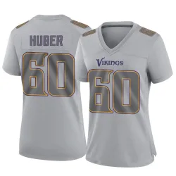 Women's Joe Huber Minnesota Vikings No.60 Game Atmosphere Fashion Jersey - Gray