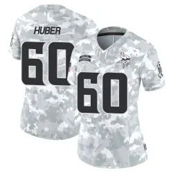 Women's Joe Huber Minnesota Vikings No.60 Limited 2024 Salute to Service Jersey - Arctic Camo