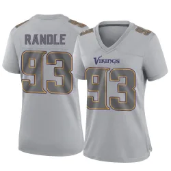 Women's John Randle Minnesota Vikings No.93 Game Atmosphere Fashion Jersey - Gray