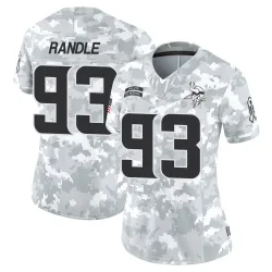 Women's John Randle Minnesota Vikings No.93 Limited 2024 Salute to Service Jersey - Arctic Camo