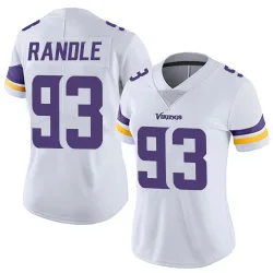 Women's John Randle Minnesota Vikings No.93 Limited Vapor Untouchable Jersey - White