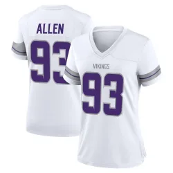 Women's Jonathan Allen Minnesota Vikings No.93 Game Alternate Jersey - White