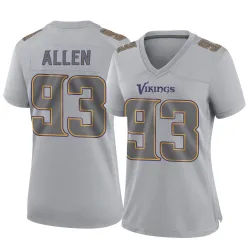 Women's Jonathan Allen Minnesota Vikings No.93 Game Atmosphere Fashion Jersey - Gray