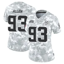 Women's Jonathan Allen Minnesota Vikings No.93 Limited 2024 Salute to Service Jersey - Arctic Camo