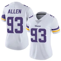 Women's Jonathan Allen Minnesota Vikings No.93 Limited Vapor Untouchable Jersey - White
