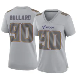 Women's Jonathan Bullard Minnesota Vikings No.90 Game Atmosphere Fashion Jersey - Gray