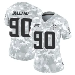 Women's Jonathan Bullard Minnesota Vikings No.90 Limited 2024 Salute to Service Jersey - Arctic Camo