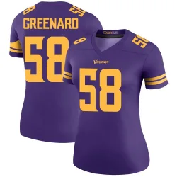 Women's Jonathan Greenard Minnesota Vikings No.58 Legend Color Rush Jersey - Purple