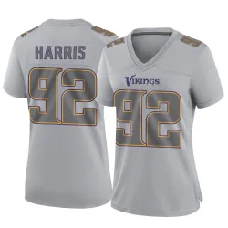 Women's Jonathan Harris Minnesota Vikings No.92 Game Atmosphere Fashion Jersey - Gray
