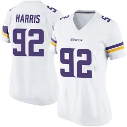 Women's Jonathan Harris Minnesota Vikings No.92 Game Jersey - White