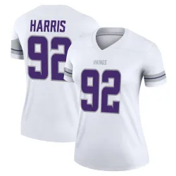 Women's Jonathan Harris Minnesota Vikings No.92 Legend Alternate Jersey - White