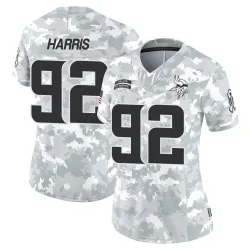 Women's Jonathan Harris Minnesota Vikings No.92 Limited 2024 Salute to Service Jersey - Arctic Camo